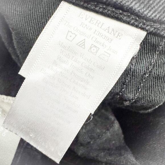 Everlane The Original Cheeky Jean Organic Cotton Black Denim Size 31 Crop - Picture 7 of 9